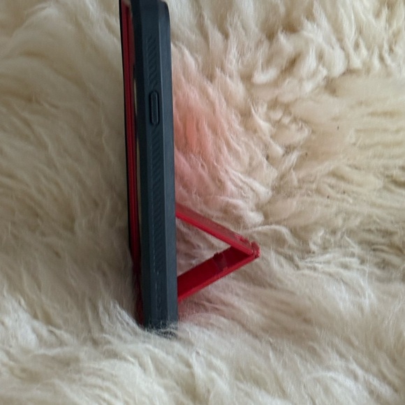 Red and Black Protective Phone Case with Stand - Picture 2 of 3